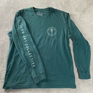 Sullen Art Collective T Shirt Mens XL Long Sleeve Skull Aqua Blue Shade